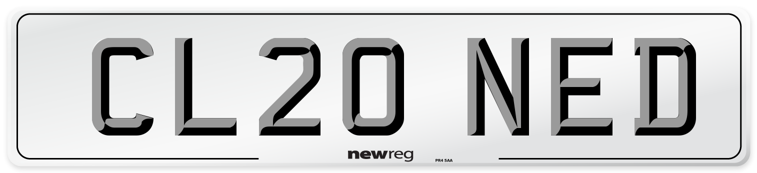 CL20 NED Number Plate from New Reg